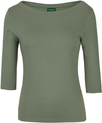 Picture of JB's Wear Womens Cotton 3/4 Sleeve Boat Neck T-shirt (1BT3)