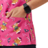 Picture of NNT Uniforms Womens Christmas Gingerbread Surfer Scrub Top (CATUXV-HPK)