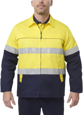 Picture of King Gee Originals Hi Vis Reflective Cotton Drill Work Jacket (K55905)