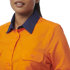 Picture of King Gee Womens Workcool Vented Spliced Shirt Long Sleeve (K44226)