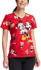 Picture of Cherokee Mickey Christmas Womens Printed V-Neck Scrub Top (TF614 MKHH)