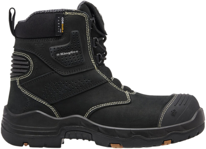 Picture of King Gee Womens Bennu Pro 6 Zip Sided Work Boot - Black (K28011)