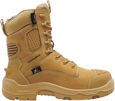 Picture of King Gee Onyx 8Z Puncture-Resistant Work Zip Sided Boot - Wheat (K27997)