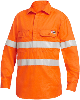 Picture of King Gee ShieldTec FR Hi Vis Closed Front Taped Shirt (Y04150)