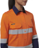 Picture of King Gee Womens Workcool Vented Closed Front Reflective Shirt (K44230)