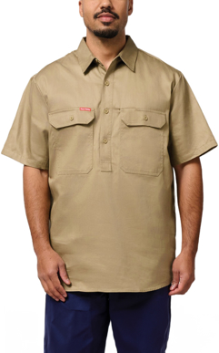 Picture of Hard Yakka Short Sleeve Closed Front Cotton Drill Work Shirt (Y07540)