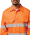 Picture of Hard Yakka Hi Vis Closed Front Reflective Long Sleeve Cotton Drill Shirt (Y07899)